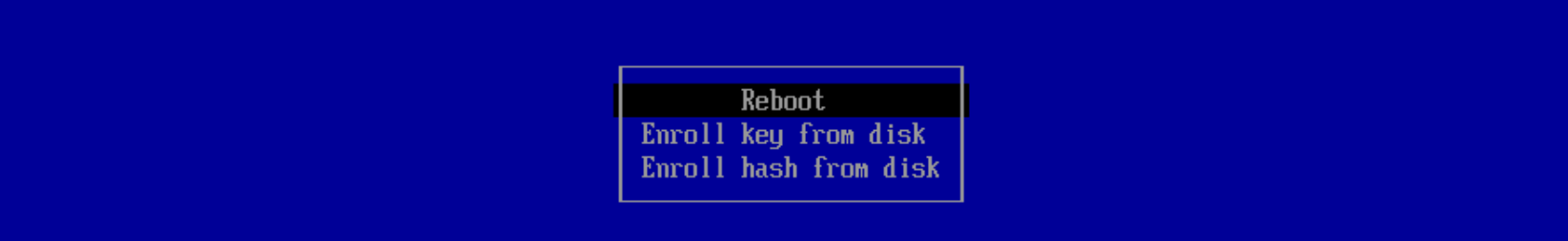 MokManager Reboot menu