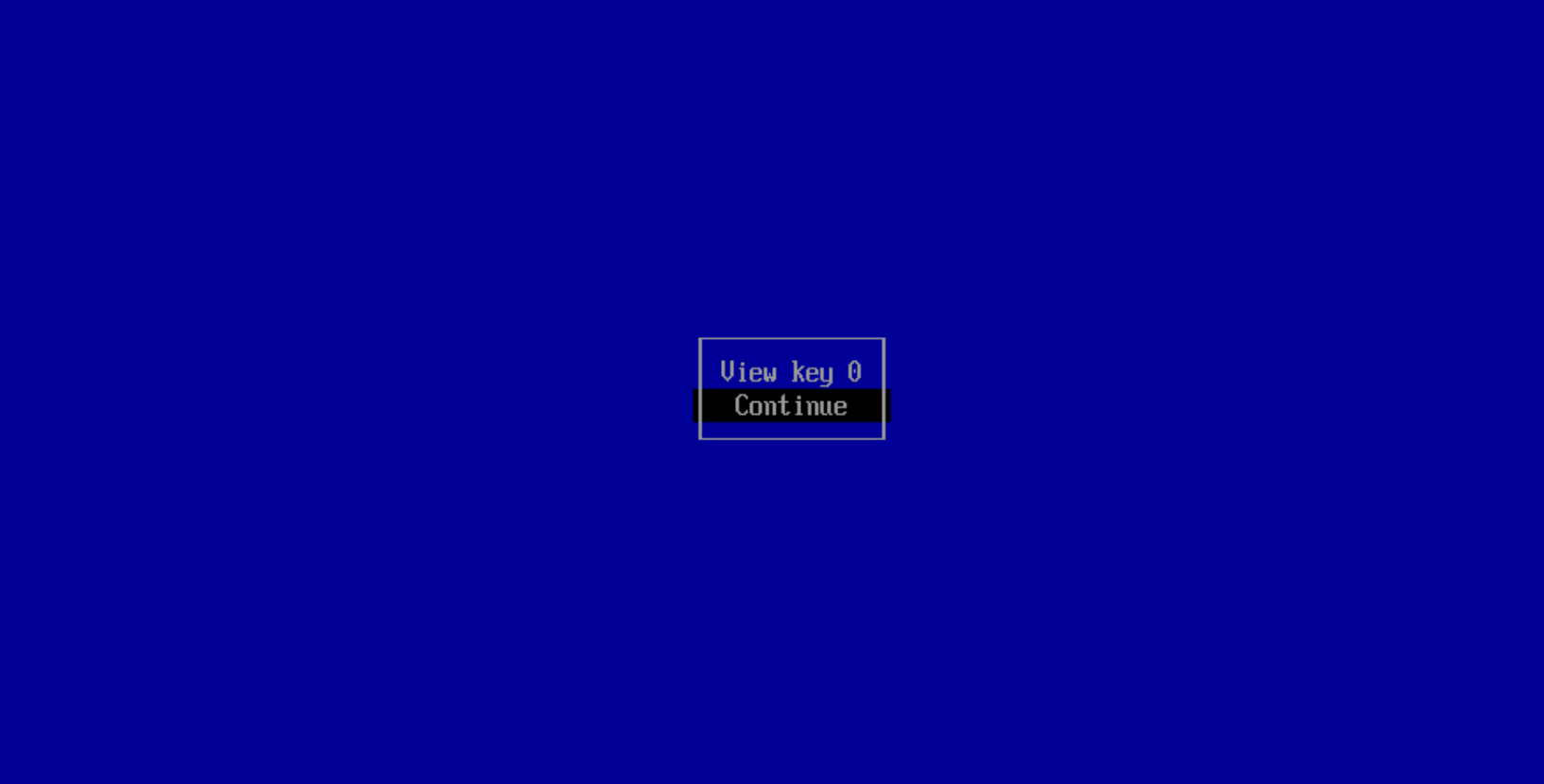Enroll MOK prompt with Continue selected